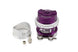 Turbosmart RacePort Purple Gen V blow off valve with adjustable boost pressure, featuring a sleek purple finish and compact design.