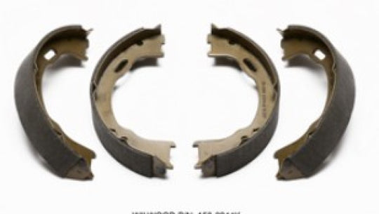 Wilwood performance brake pads for parking brake shoes, set of 4, designed for enhanced braking performance.