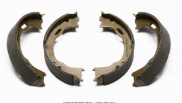 Wilwood performance brake pads for parking brake shoes, set of 4, designed for enhanced braking performance.