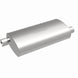 MagnaFlow Mag SS muffler with 22x5x11 inch dimensions and 3x3 inlet/outlet, stainless steel construction, shown on a vehicle exhaust system.