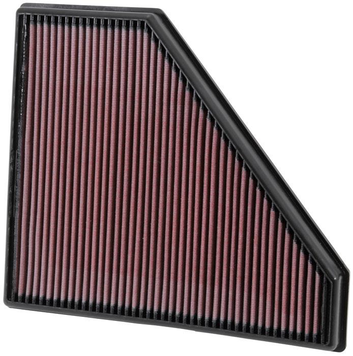 K&N Replacement Panel Air Filter for 2013-2014 Cadillac ATS, drop-in style, with black filter media and metal frame.