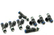 DeatschWerks LS2 / 5.7L & 6.1L HEMI 60lb fuel injector set for 8-cylinder engines, showing eight high-performance injectors.