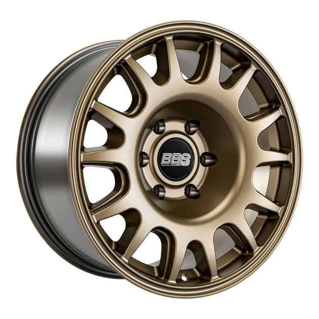 BBS TS-R 18x9 inch satin bronze cast wheel with 6x139.7 bolt pattern and 106.1mm center bore, featuring ET0 offset.