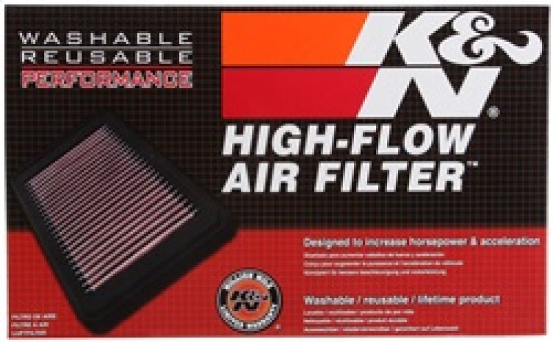 K&N Engineering drop-in air filter for 2019 Chevrolet Silverado 1500 V8-5.3L engine, shows the filter element and frame.