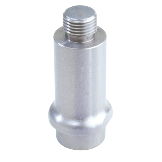 QA1 aluminum shock extension with 9/16-18 UNF thread, 2-inch length for shocks and struts.