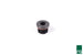 Radium Engineering 2AN ORB plug fitting showing a black anodized aluminum fitting for high-performance fluid connections.