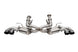 CORSA Performance Corsa 20-25 Corvette C8 cat-back exhaust system with 3-inch valved pipes and 4.5-inch black quad tips.