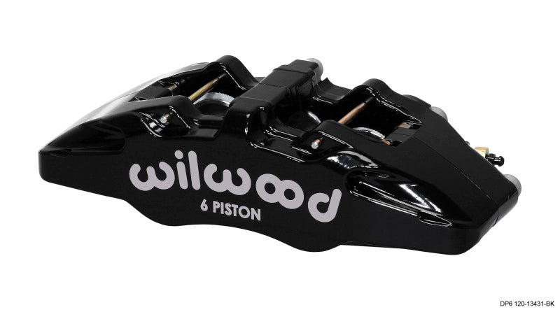Wilwood Forged Dynapro 6 brake caliper with 5.25-inch mount, pistons, and 0.38-inch disc for high-performance vehicle braking.