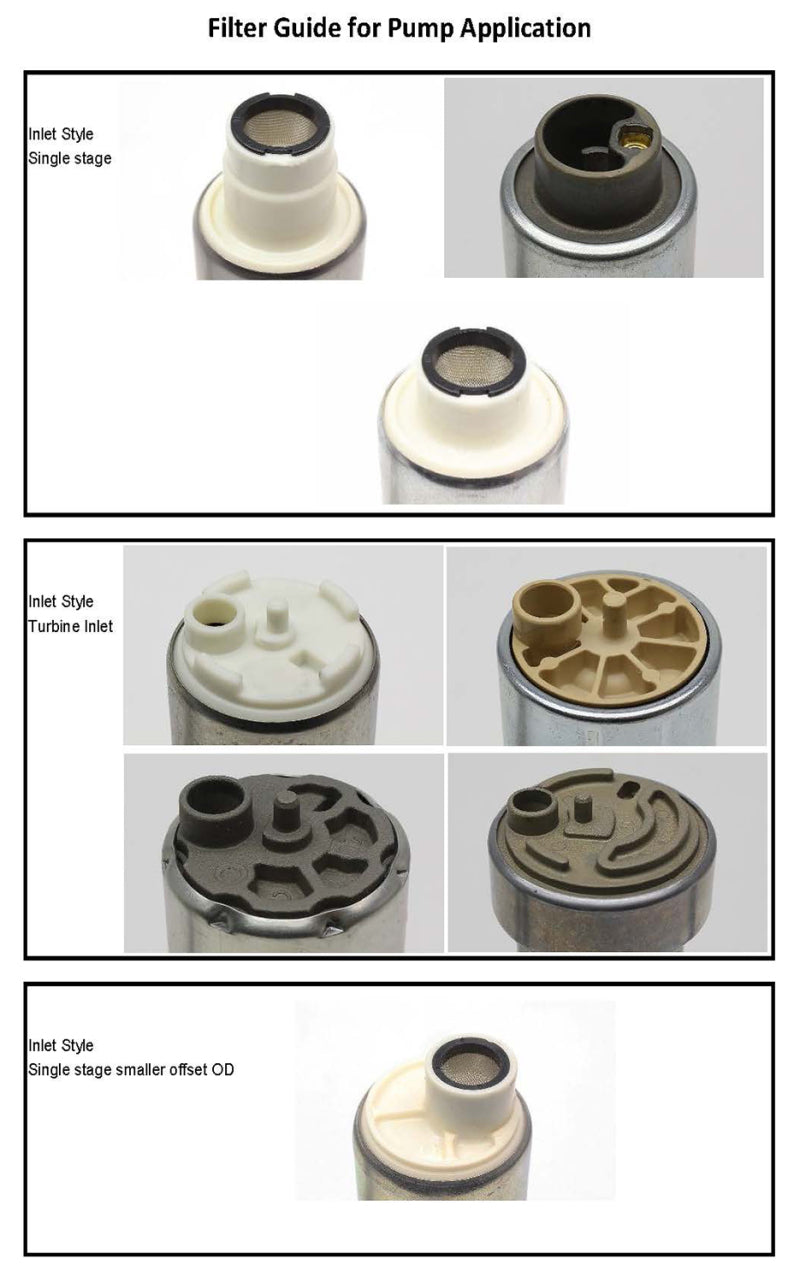 Walbro 350lph high pressure fuel pump with 11mm inlet and 180-degree outlet, designed for automotive fuel systems.
