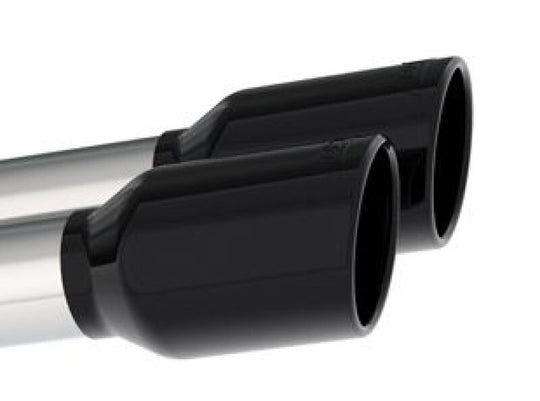 Borla catback exhaust system for 2020 Chevrolet Corvette C8 with dual round rolled tips in black chrome, featuring 6.2L S-Type design.