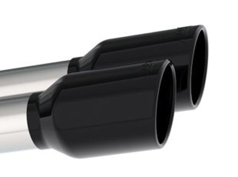 Borla catback exhaust system for 2020 Chevrolet Corvette C8 with dual round rolled tips and black chrome finish.