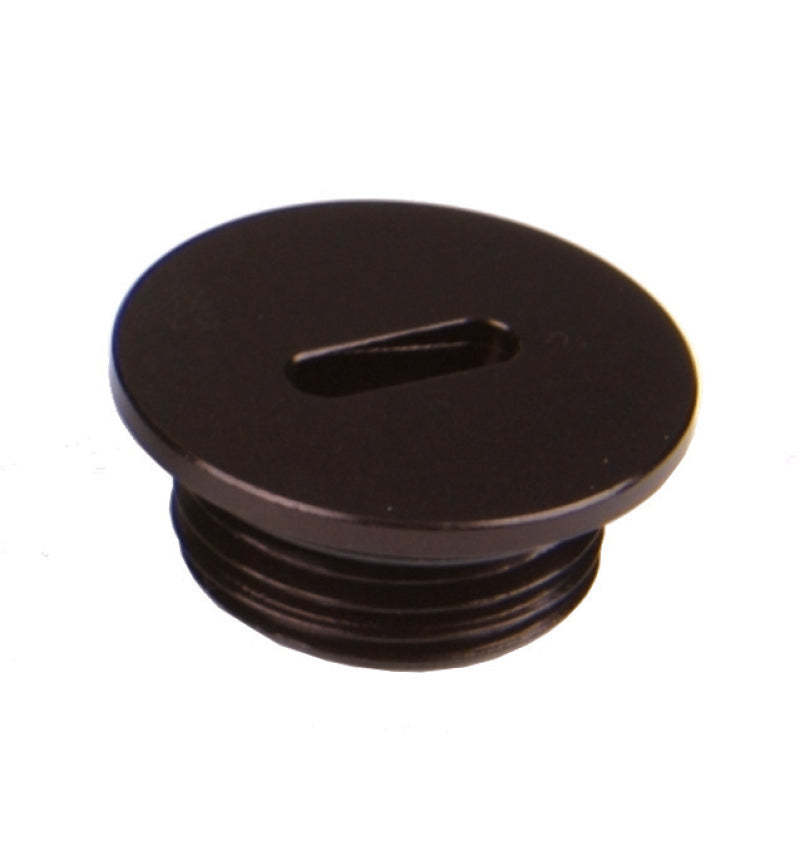 Aeromotive AN-08 O-Ring Boss Slim Line port plug fitting for fuel systems, detailed view of fitting components.