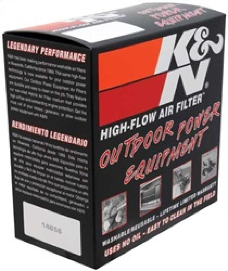 K&N Engineering round industrial air filter with 5.5-inch diameter, 7-inch outer, and 2.25-inch height, designed for drop-in use.