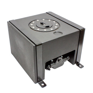 Snow Performance 2.0 gallon reservoir tank with built-in pump mount, automotive fluid container for cooling or boost systems.