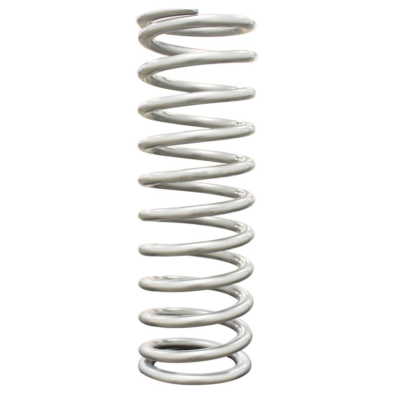 QA1 2-1/2 inch ID high travel coilover spring, 14 inches long, silver powder coated, 130 lbs/in suspension component