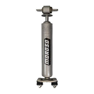 Moroso 64-70 Ford Mustang 3-way adjustable front drag shock absorber mounted on a suspension system.