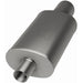 MagnaFlow stainless steel muffler with tip, 14x5x8 inches, featuring dual inlet and outlet pipes for vehicle exhaust system.