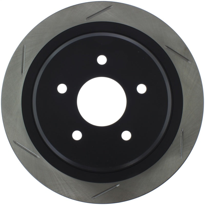 StopTech Power Slot slotted right rear brake rotor for 1997-2003 C5 Corvette, high-performance automotive brake component.