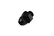 Aeromotive AN-6 to AN-8 flare union fitting for fuel and oil lines, made of durable metal with threaded ends.