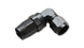 Vibrant 16AN 90-degree forged hose end fitting with vibrant coloring, designed for high-performance fuel and oil connections.