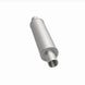 MagnaFlow Mag SS muffler with 14x4x4 inches size and dual inlet/outlet design, showing a sleek stainless steel finish.