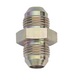 Fragola steel -3AN Union fitting with threaded ends for automotive and racing fluid connections, durable and high-quality.