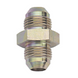 Fragola steel -3AN Union fitting with threaded ends for automotive and racing fluid connections, durable and high-quality.