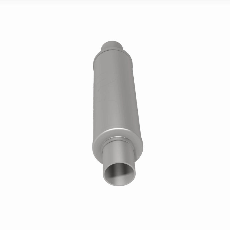 MagnaFlow Mag SS muffler with 14x4x4-inch dimensions and 2.25x2.25-inch inlet and outlet pipes, automotive exhaust part.