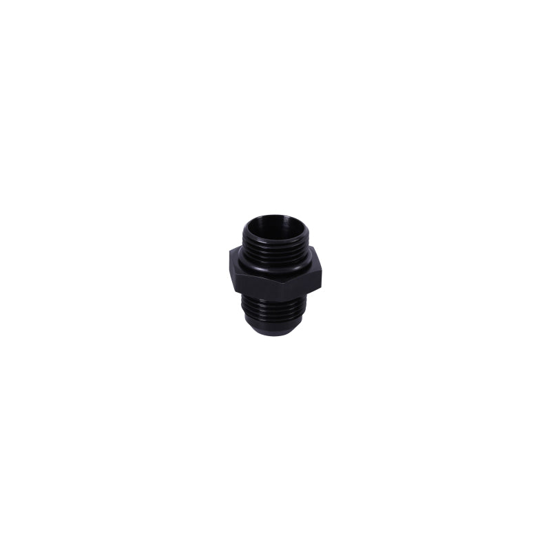 Aeromotive AN-12 O-Ring Boss and Male Flare Adapter Fitting showing the metal fitting with threaded and flare ends