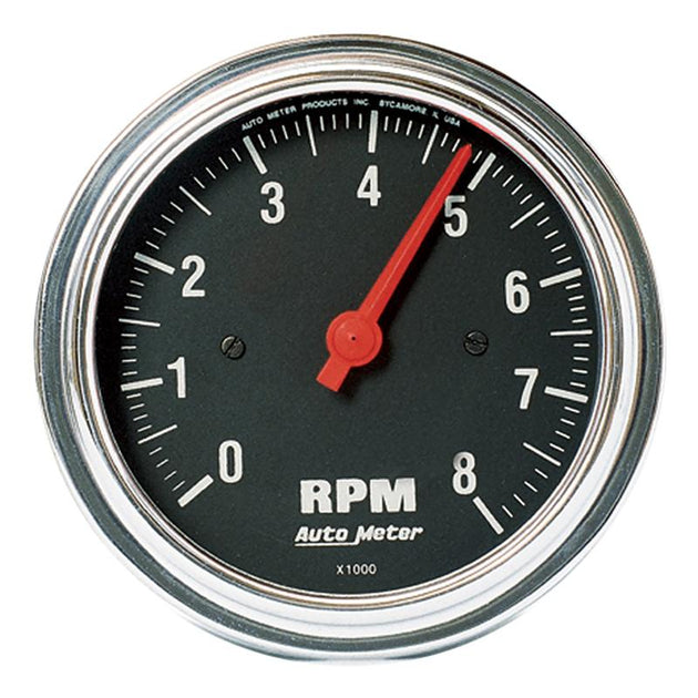 AutoMeter Traditional Chrome 2-1/16 inch 150 PSI Mechanical Air Locker Gauge showing dial with measurement markings