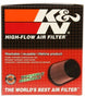 K&N Engineering universal 3-inch flange air filter with polished top, 6-inch base, 5 1/4-inch top, and 5-inch height for drop-in use