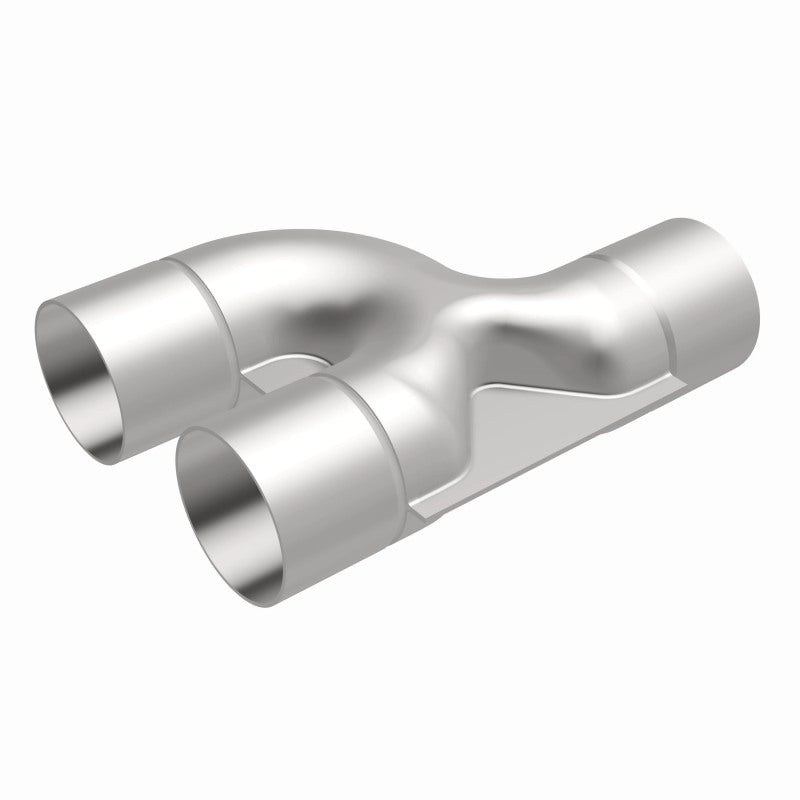 MagnaFlow Smooth Trans Y 2.50-inch stainless steel 90-degree Y pipe for exhaust systems.