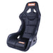 RaceQuip FIA racing seat in medium size with black upholstery and side support, designed for high-performance motorsport.