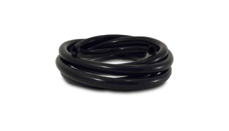 Black Vibrant 5/16 inch (8mm) I.D. silicon vacuum hose, 10 ft. length, flexible and durable for automotive or industrial use.