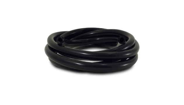 Black Vibrant 3/8 inch (9.5mm) I.D. silicone vacuum hose, 10 feet long, flexible and durable for automotive use.