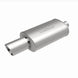 MagnaFlow muffler with tip, model RS 14X5X8, featuring dual inlet and outlet, stainless steel construction, and polished finish.