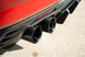 Corsa Performance Chevrolet Camaro SS/ZL1 2016-2024 axle-back exhaust with black carbon fiber quad tips, showcasing the valved design.