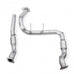 Stainless Works high-flow catalytic downpipe for 2017 Ford F-150 Raptor 3.5L with factory connection, showcasing the durable metal construction.