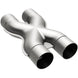 MagnaFlow Smooth Trans X 3/3 X 14 stainless steel X pipe for automotive exhaust systems with polished finish.