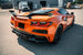 Corvette C8 Z06 3-inch valved cat-back exhaust system by CORSA Performance, showing muffler delete track system without tips.
