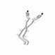 Magnaflow 26+ Dodge Charger 3.0L SPEQ cat-back exhaust system installed, showing polished stainless steel pipes and muffler.