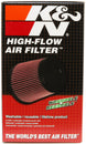 K&N Engineering oval drop-in air filter with 8-7/8 inch length, 5-1/4 inch width, and 6 inch height for vehicle air intake systems