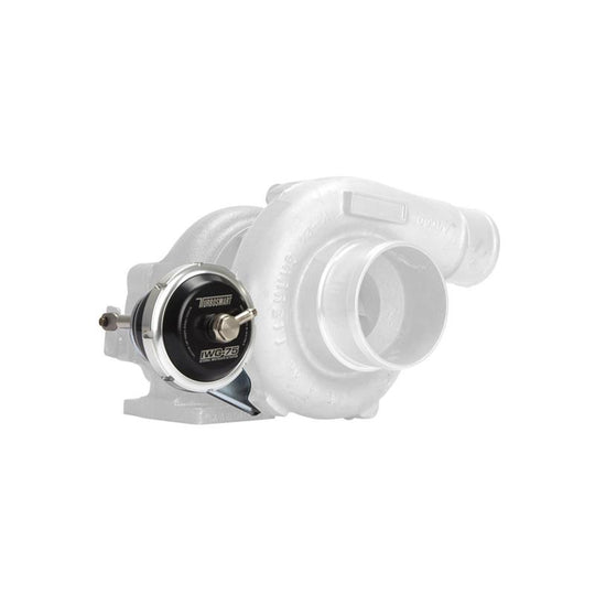 Turbosmart IWG75 Garrett GT2860RS black internal wastegate actuator for turbochargers, with adjustable boost control.