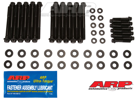ARP Chevrolet Small Block LSA 12pt Head Bolt Kit showing assembled bolts and hardware components for engine head mounting.