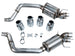 AWE Tuning axle-back exhaust system for 2005-2007 C6 Chevrolet Corvette 6.0L with chrome silver tips, displayed on a white background.