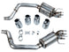 AWE Tuning axle-back exhaust system for 2005-2007 C6 Chevrolet Corvette 6.0L with chrome silver tips, displayed on a white background.