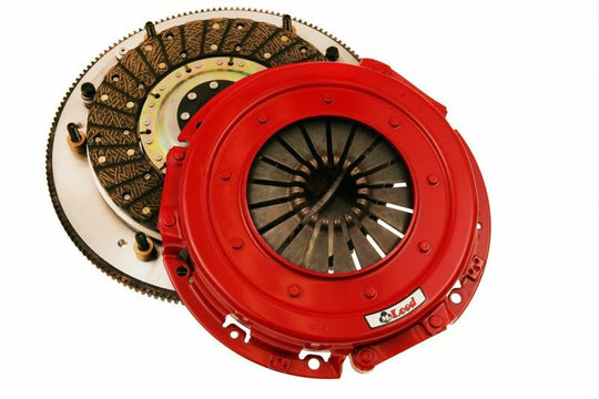 McLeod Racing RST Twin clutch kit for GM LSA/LT4 with 1-1/8 inch spline, 168-tooth 8-bolt aluminum flywheel, high-performance.