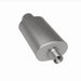 MagnaFlow stainless steel muffler with tip, 14x5x8 inches, featuring dual inlet and outlet pipes for car exhaust systems.