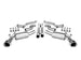 Borla catback exhaust system for 2010-2013 Chevy Camaro SS 6.2L V8, with polished metal pipes and dual exhaust tips.