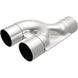 MagnaFlow Y Pipe, 2.50-inch stainless steel, smooth transition, 90-degree angle for automotive exhaust systems.